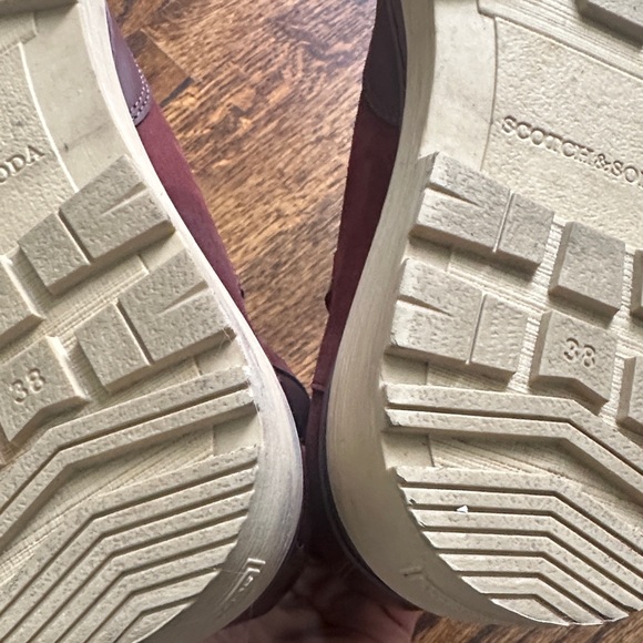 Scotch & Soda Burgundy Ankle  Platform Boots 38 - Picture 10 of 12